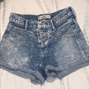 Hollister high rise jean shorts